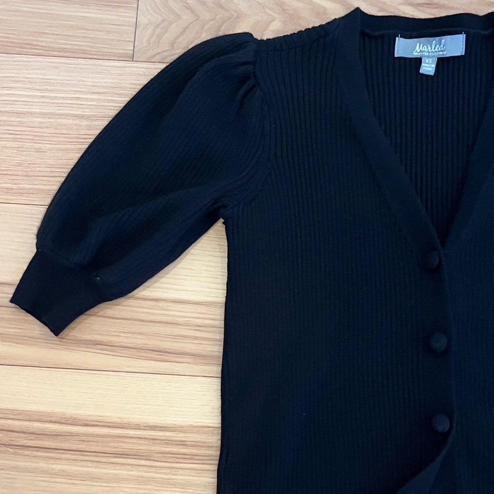 Marled by Reunited Clothing Black Cardigan XS